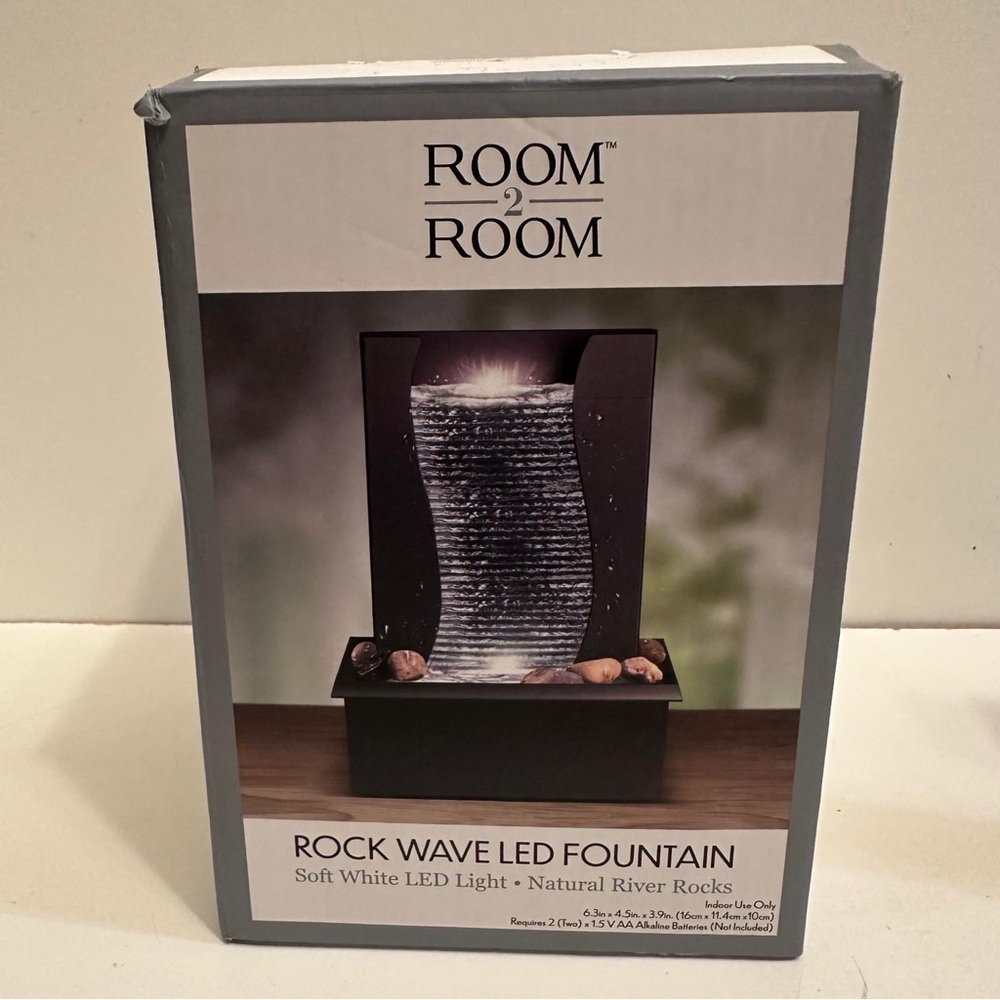 Room 2 Room Rock Wave LED Fountain - Black